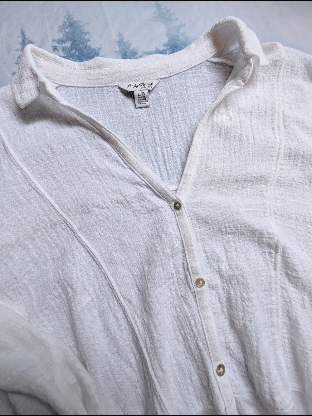 Lucky Brand Button-Front Lightweight Cotton Shirt